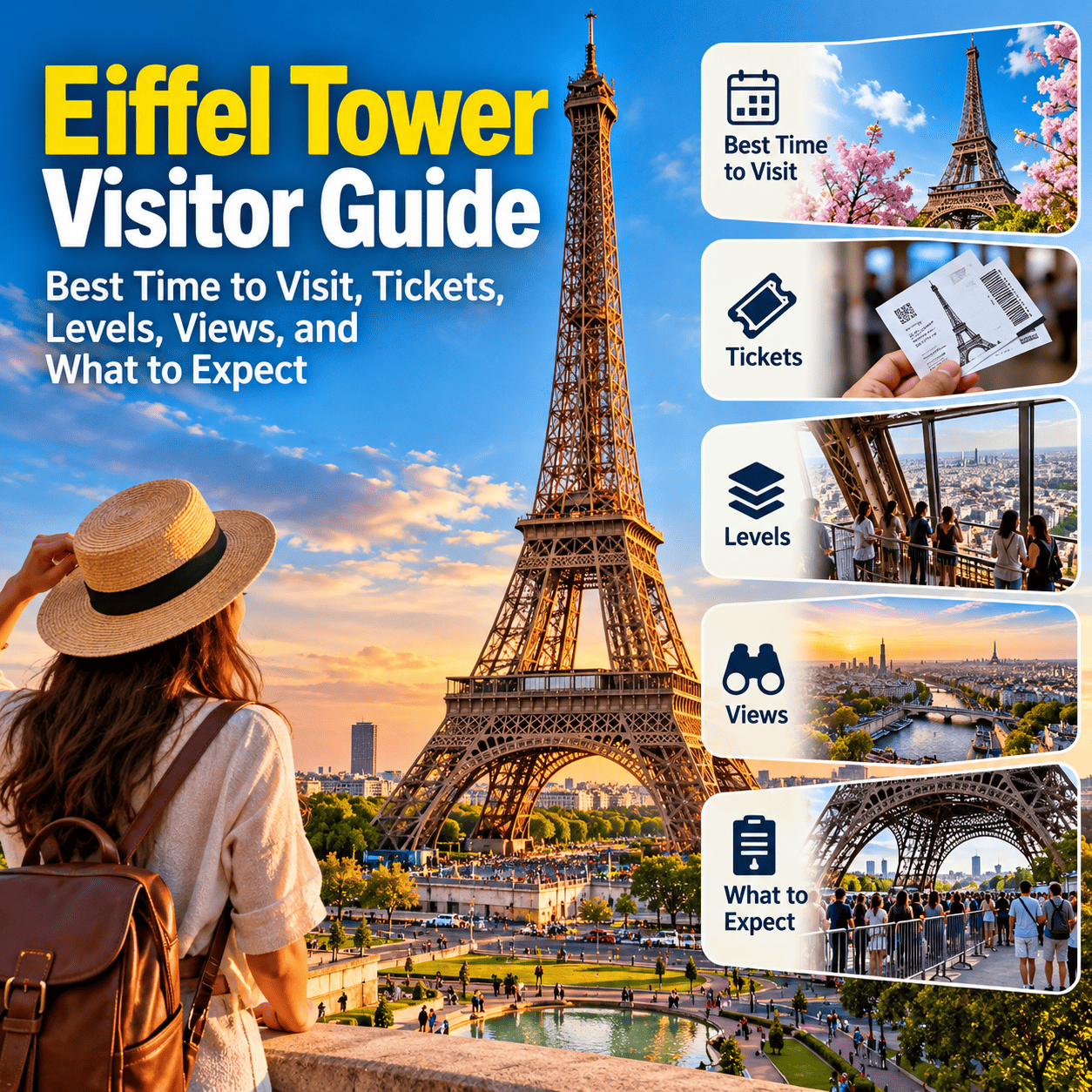 Eiffel Tower Visitor Guide: Best Time to Visit, Tickets, Levels, Views, and What to Expect